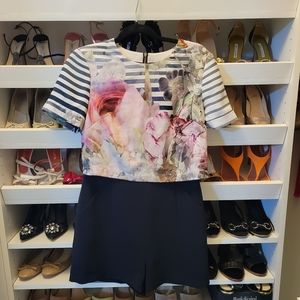 Ted Baker floral and navy romper